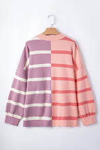 Load image into Gallery viewer, Striped Colorblock Drop Shoulder Sweater