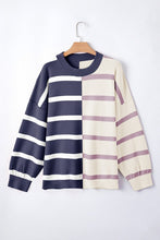 Load image into Gallery viewer, Striped Colorblock Drop Shoulder Sweater