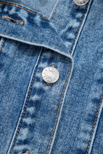 Load image into Gallery viewer, Myosotis Western Belt Button Down Sleeveless Denim Short Dress