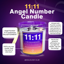 Load image into Gallery viewer, 11:11 Angel Number Crystal Candle