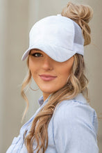 Load image into Gallery viewer, Camo Messy Bun Cap