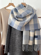 Load image into Gallery viewer, Plaid Tassel Winter Scarf