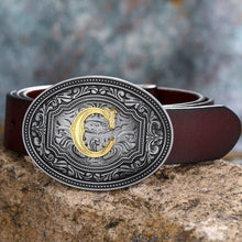 Load image into Gallery viewer, Tang Grass Pattern Letter A-Z Belt Buckle Head