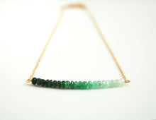 Load image into Gallery viewer, Emerald Ombre Necklace