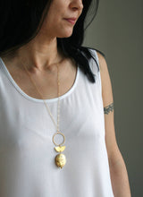 Load image into Gallery viewer, White Turquoise Long Statement Necklace