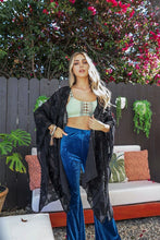Load image into Gallery viewer, Embroidered Zig Zag Soft Kimono
