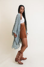 Load image into Gallery viewer, Embroidered Zig Zag Soft Kimono