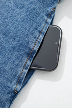 Load image into Gallery viewer, Myosotis Western Belt Button Down Sleeveless Denim Short Dress