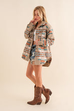 Load image into Gallery viewer, Blue B Exclusive Aztec Shirt Jacket