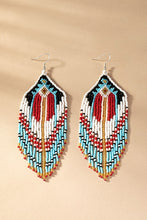 Load image into Gallery viewer, Boho long seed bead drop earrings