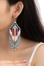 Load image into Gallery viewer, Boho long seed bead drop earrings