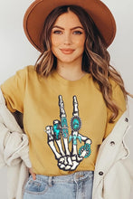 Load image into Gallery viewer, Western Skeleton Concho Rings Graphic T Shirts