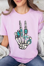 Load image into Gallery viewer, Western Skeleton Concho Rings Graphic T Shirts
