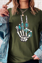 Load image into Gallery viewer, Western Skeleton Concho Rings Graphic T Shirts