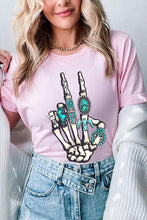 Load image into Gallery viewer, Western Skeleton Concho Rings Graphic T Shirts