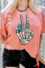 Load image into Gallery viewer, Western Skeleton Concho Rings Graphic T Shirts