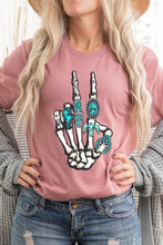 Load image into Gallery viewer, Western Skeleton Concho Rings Graphic T Shirts