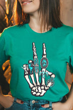 Load image into Gallery viewer, Western Skeleton Concho Rings Graphic T Shirts