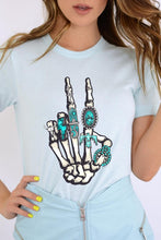 Load image into Gallery viewer, Western Skeleton Concho Rings Graphic T Shirts