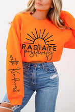 Load image into Gallery viewer, Radiate Positivity Graphic Fleece Sweatshirts