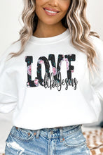 Load image into Gallery viewer, Love Like Jesus Floral Graphic Sweatshirt