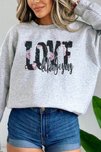 Load image into Gallery viewer, Love Like Jesus Floral Graphic Sweatshirt