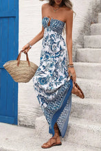 Load image into Gallery viewer, Floral Print Maxi Dress - Strapless Elegant Summer Style