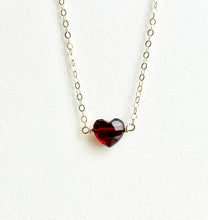 Load image into Gallery viewer, Garnet Heart Necklace