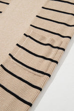 Load image into Gallery viewer, Stripe Side Pockets Open Front Cardigan