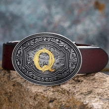 Load image into Gallery viewer, Tang Grass Pattern Letter A-Z Belt Buckle Head