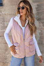 Load image into Gallery viewer, Cozy &amp; Chic Pink Fleece Lined Quilted Vest