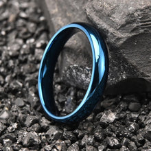 Load image into Gallery viewer, Blue-plated Curved Full-coat Tungsten Steel Ring