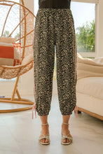 Load image into Gallery viewer, BiBi Leopard Pants With Side Line Details Drawstrings