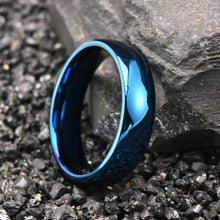 Load image into Gallery viewer, Blue-plated Curved Full-coat Tungsten Steel Ring