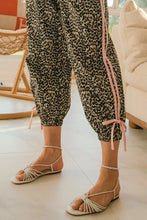 Load image into Gallery viewer, BiBi Leopard Pants With Side Line Details Drawstrings