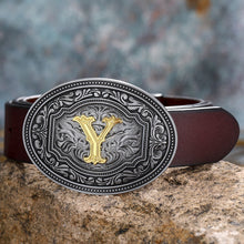 Load image into Gallery viewer, Tang Grass Pattern Letter A-Z Belt Buckle Head