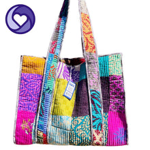 Load image into Gallery viewer, Quilted Cotton Tote