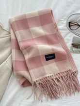 Load image into Gallery viewer, Plaid Tassel Winter Scarf