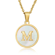 Load image into Gallery viewer, Natural Shell Initial Necklace Collection