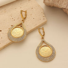 Load image into Gallery viewer, 18K Gold Coin Stud Earrings