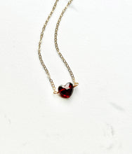 Load image into Gallery viewer, Garnet Heart Necklace