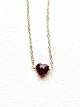 Load image into Gallery viewer, Garnet Heart Necklace