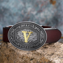 Load image into Gallery viewer, Tang Grass Pattern Letter A-Z Belt Buckle Head