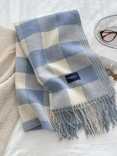 Load image into Gallery viewer, Plaid Tassel Winter Scarf