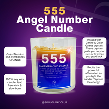 Load image into Gallery viewer, 555 Angel Number Affirmation Candle
