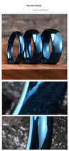 Load image into Gallery viewer, Blue-plated Curved Full-coat Tungsten Steel Ring