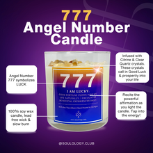 Load image into Gallery viewer, 777 Angel Number Affirmation Candle