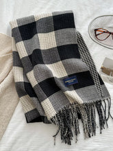 Load image into Gallery viewer, Plaid Tassel Winter Scarf