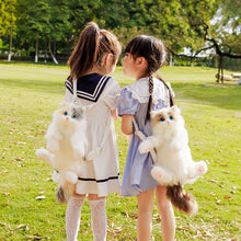 Load image into Gallery viewer, Mini Tuxedo Cat Backpack – Plush Cat Bag for Girls Gift Idea