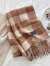 Load image into Gallery viewer, Plaid Tassel Winter Scarf